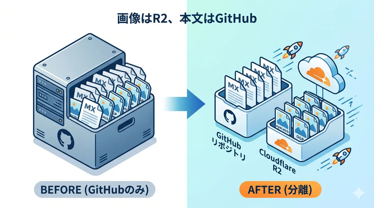 Hugoブログの画像をGitHubに置かず、Cloudflare R2で管理することにした